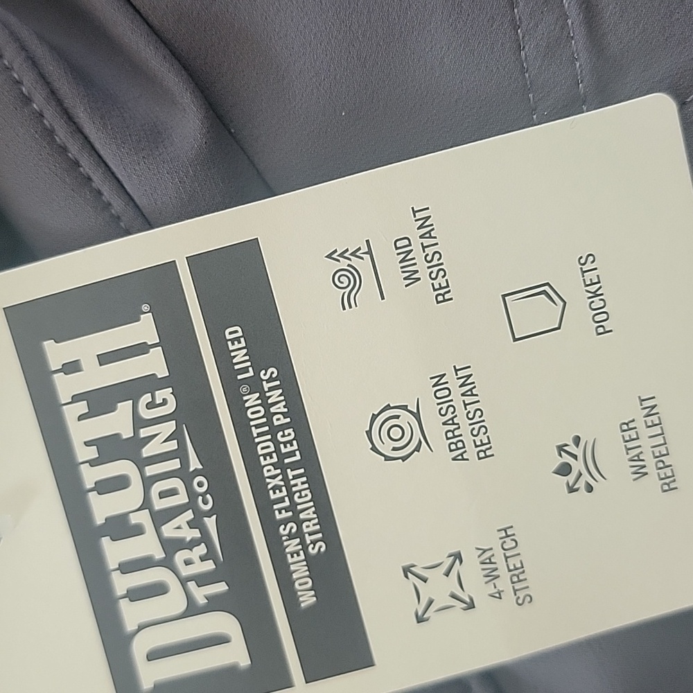 Duluth Trading Women's Flexpedition Lined Straight Leg Pants Size 14 Inseam 35 - Picture 6 of 7